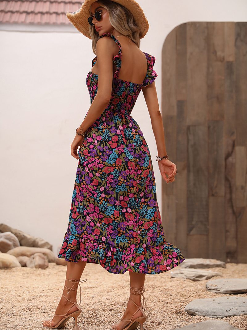 Women Clothing Casual Sling Floral Dress - Image 2