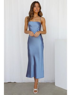 Back Lace-up Sexy Slim Dress Mid-Length Dress Spring Summer