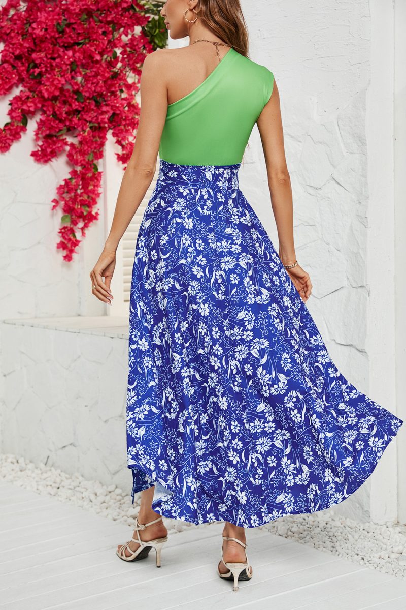 Dress Summer Elegant Printed off Shoulder Dress for Women - Image 3