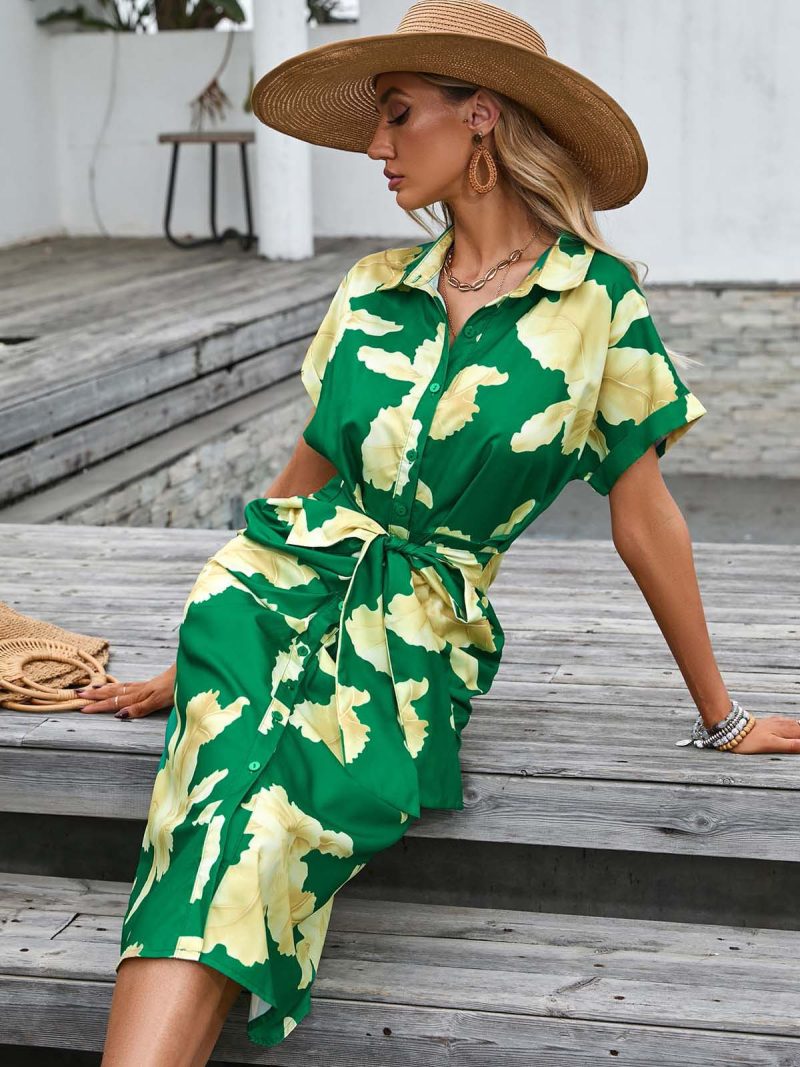 Women Clothing Popular Dress Summer Close Fitting Single Breasted Women Clothing - Image 3