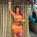 Summer Sheer Mesh Gradient Color Printed round Neck Short Sleeve Sheath Split Beach Dress Trendy Women
