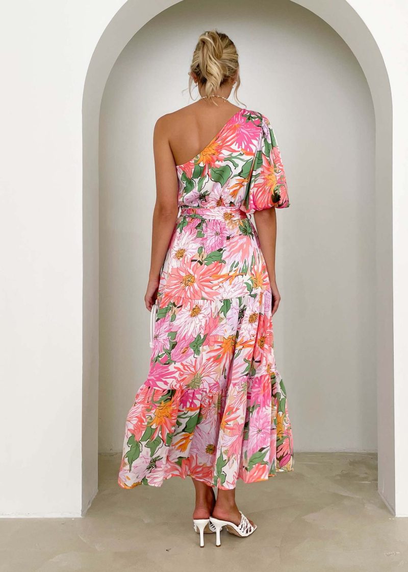 Summer Maxi Dress Printed Elegant Holiday Long Large Hem Dress for Women - Image 2