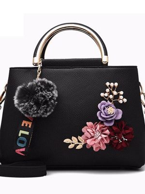 Vanessas flowers shell Women’s tote Leather Clutch Bag