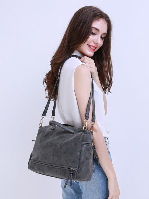 Vanessas new arrival women shoulder bag nubuck leather vintage messenger bag