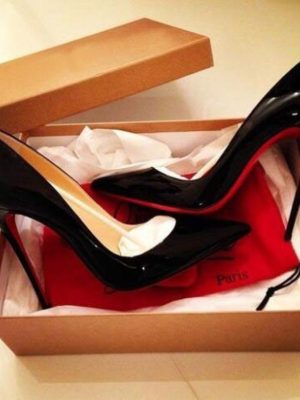 Vanessas Women’s Red Sole Pumps – Sexy Pointed Toe Black High Heel Shoes for Weddings