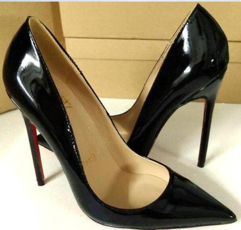 Vanessas Women's Red Sole Pumps - Sexy Pointed Toe Black High Heel Shoes for Weddings - Image 5