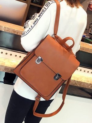 Fashion Women Backpack Women’s PU Leather Backpacks Girl School Bag High Quality vintage shoulder Bags