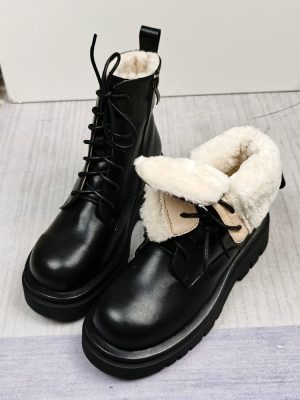 Vanessa’s Women Motorcycle Boots Winter Warm Plus Plush Boots