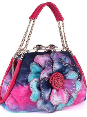 New Designer Women Handbag Colorful Flower Women’s Tote Women Messenger Bags Fashion Ladies Shoulder Bag