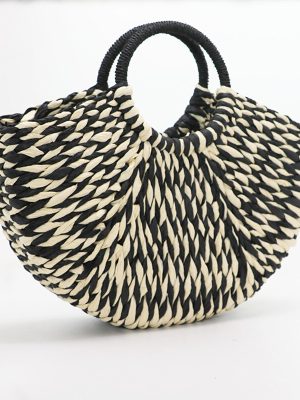 New Summer handmade Bags Women Pompon Beach Weaving Ladies Straw Bag Wrapped Beach Bag