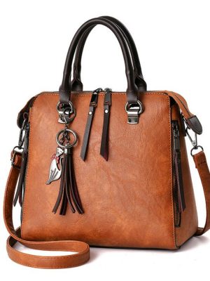 Vanessas Fashion Tassel Women Shoulder Bags Large Capacity Casual Leather Women Handbag