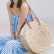 Vanessa Women Hand Woven Beach Bag Natural Oval Large Big Tote Circle Handbag Round Straw Bags Moroccan Palm Basket Bag