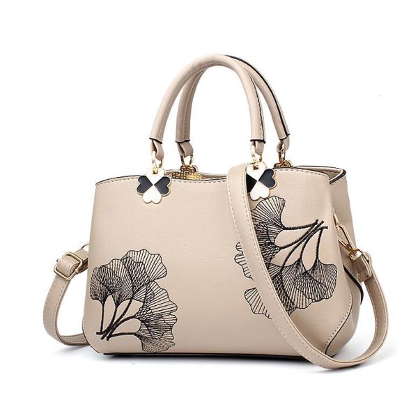 Women Leather Handbags Women Shoulder Bag Women Embroidery Flower Tote Bag Female Ladies Hand bag