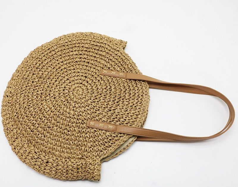 New Natural Ladies Tote large handbag hand-woven big straw bag - Image 6