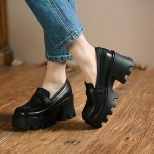Vanessa's Square High Heels Platform Square Toe Women Shoes