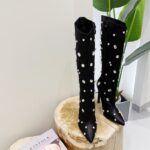 Ladies High Heels Women's Water Diamond Pointed Toe Modern Boots - Image 5