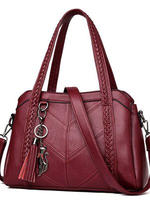 Vanessas Ladies Vintage Genuine Leather Crossbody Bag Hot Sale Women Casual Tote Bag Female Handbag