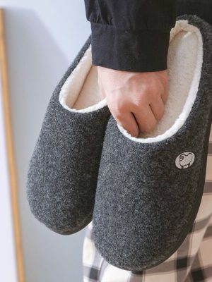 Women’s Winter Short Plush Slippers for Warm and Comfortable Home Wear