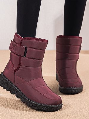 Vanessa’s Women Boots Warm Plush Winter Ladies Shoes Female Slip On Snow Boots