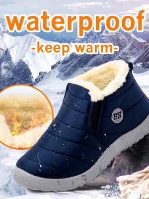 Vanessas Women’s Boots Warm Shoes Plush Fur Woman Ankle Snow Boots