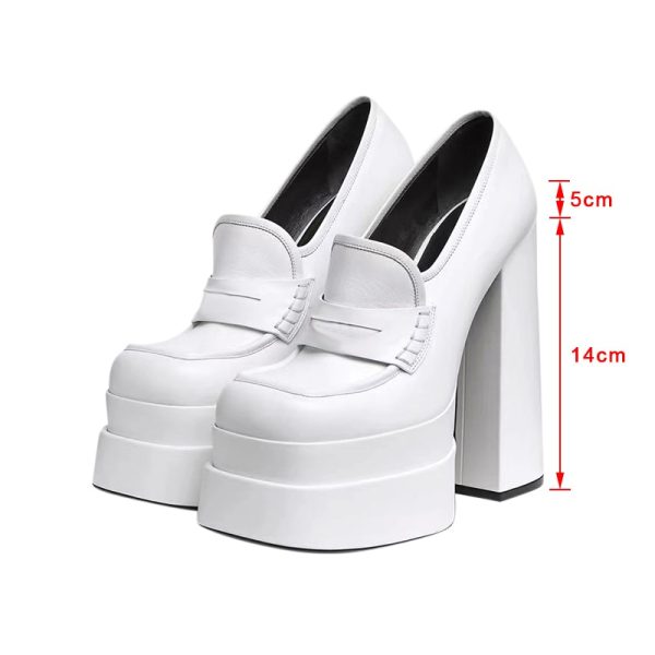 Vanessa's Women Pumps Slip-on Square Toe Super High Heels - Image 5