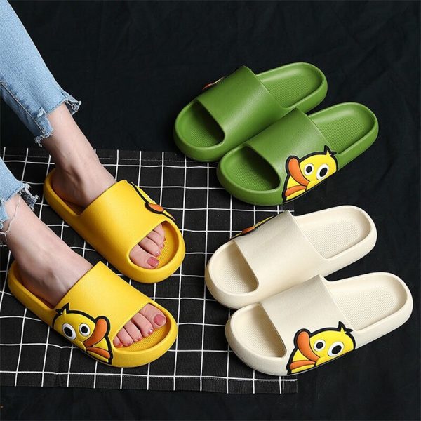 Vanessas Women's Slippers Summer EVA Soft Flat Ladies Bathroom Slides Non-slip Lovely Indoors Flip-flops - Image 5