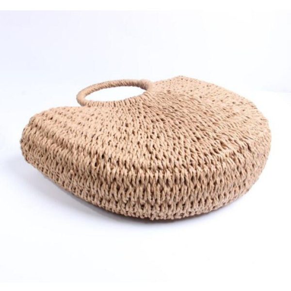 Summer Beach Bag Hand Woven Straw Bags Fashion Women Casual Tote Large Capacity Shopping Bag - Image 3