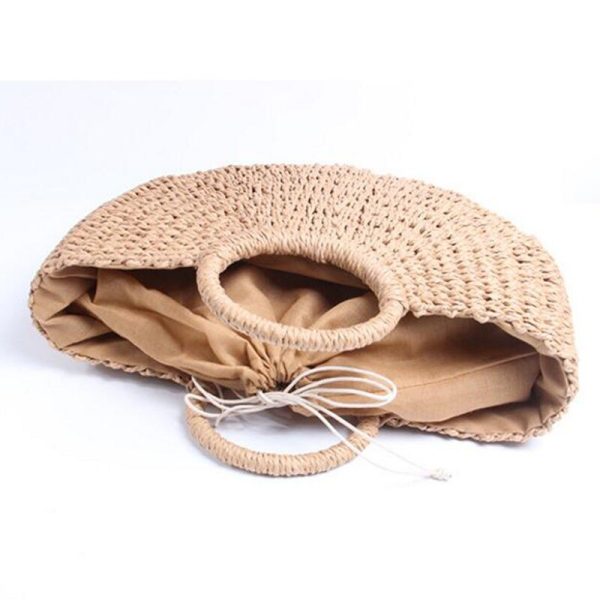 Summer Beach Bag Hand Woven Straw Bags Fashion Women Casual Tote Large Capacity Shopping Bag - Image 4