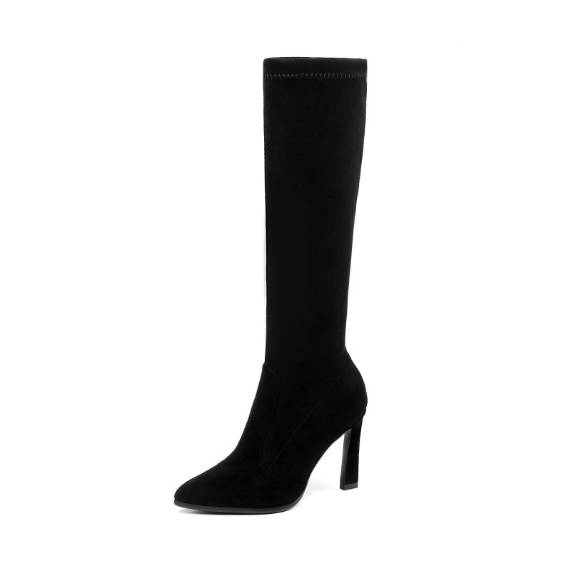 Vanessa's High Heels Women Boots Mid Calf Shoes Sexy Pointed Toe - Image 4