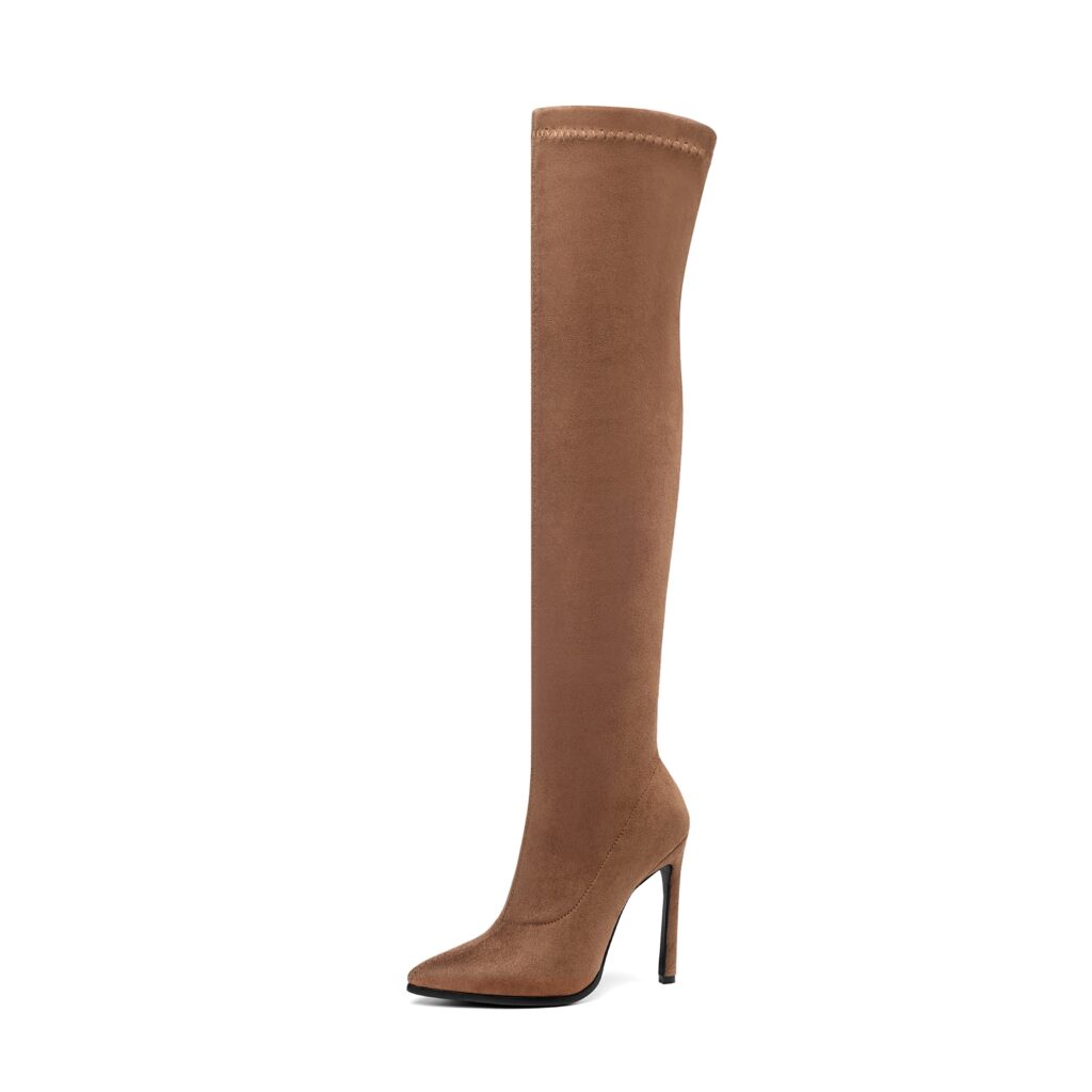 Vanessas Winter Over The Knee Women Boots Stretch Fabrics High Heel - Image 5