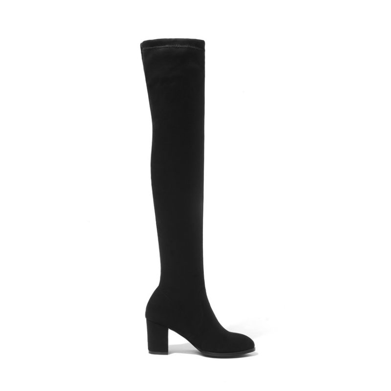 Vanessa's Women Over The Knee High Boots Square High Heel Women Shoes - Image 2