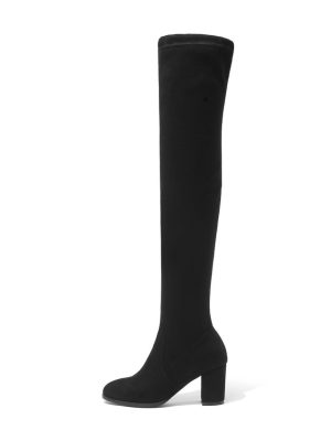 Vanessa’s Women Over The Knee High Boots Square High Heel Women Shoes