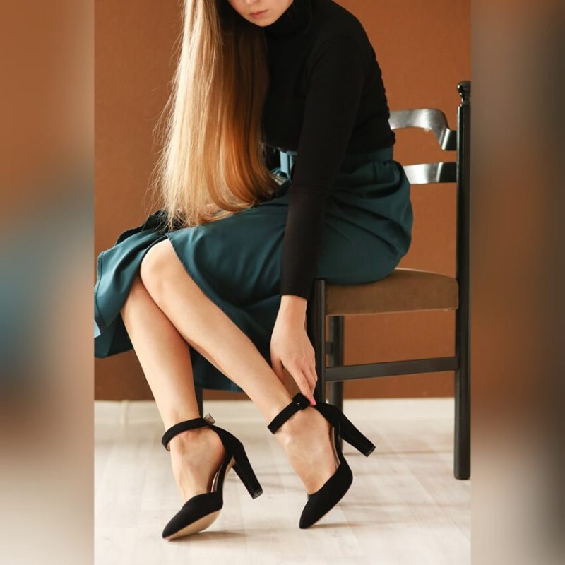 Women Pumps Fashion Women Shoes Party Wedding Super Square High Heel Pointed Toe Red Wine Ladies Pumps Size 34-43 - Image 5