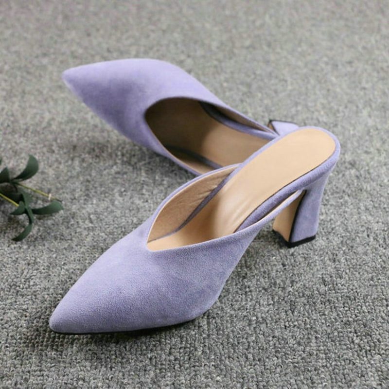 Vanessa's Women Sandals Leopard PU Leather Square Heel Women Pumps - Image 3
