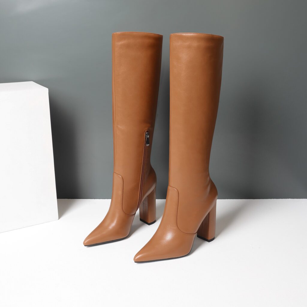 Vanessas Keep Warm Knee High Boots Autumn Winter PU Leather Women Shoes - Image 2