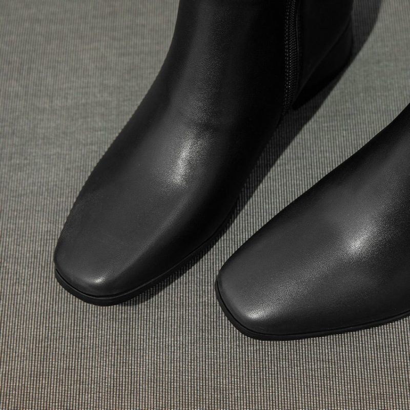 Vanessa's Knee High Women Boots PU Leather Zipper Women Shoes - Image 5
