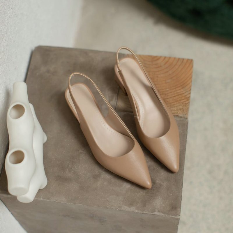 Vanessas Pointed Toe Back Strap Slingback Summer Women Pumps - Image 2