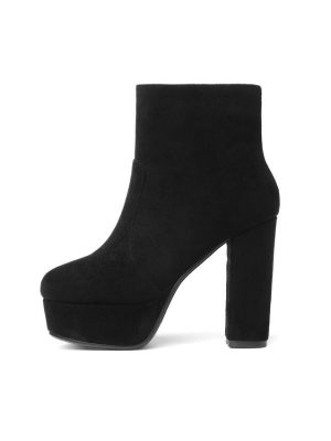 Vanessas’s Women Ankle Boots Square High Heel Fashion Winter Shoes