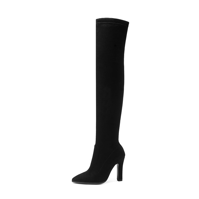 Vanessa's Women Over The Knee High Boots Slip on Winter Shoes Size 34-43 - Image 3