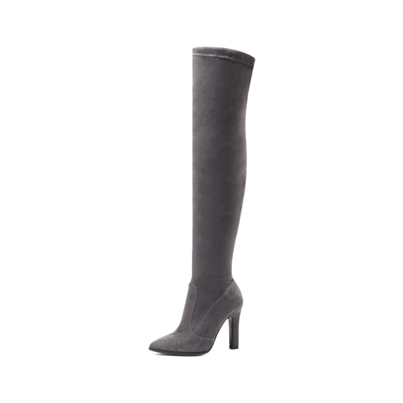 Vanessa's Women Over The Knee High Boots Slip on Winter Shoes Size 34-43 - Image 4