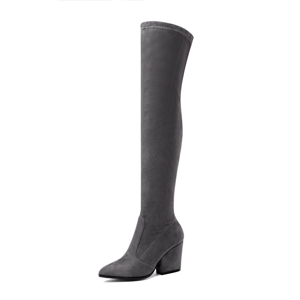 Vanessas Women Over The Knee High Boots Wedges Heels Winter Shoes - Image 4