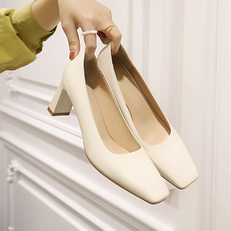 Women Pumps Spring Autumn Microfiber Square High Heels Fashion Square Toe Classic Female Shoes Big Size 34-43 - Image 3