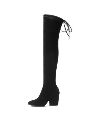 Vanessa’s Women Shoes Over The Knee High Boots Pointed Toe Autumn Winter Shoes