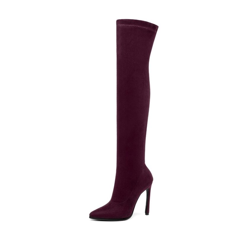 Vanessa's Autumn Winter Women Shoes Pointed Toe Over The Knee High Boots - Image 2