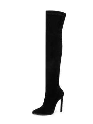 Vanessa’s Autumn Winter Women Shoes Pointed Toe Over The Knee High Boots