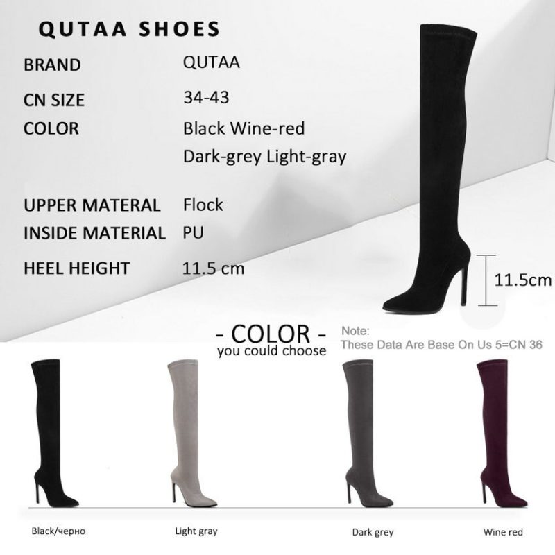 Vanessa's Autumn Winter Women Shoes Pointed Toe Over The Knee High Boots - Image 5
