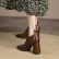 Vanessa's Concise Square High Heels Genuine Leather Spring Summer Basic Women Pumps