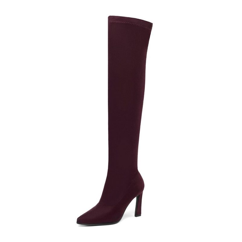 Vanessas High Heel Long Women Boots Autumn Fashion Women Shoes Sexy Pointed Toe - Image 3
