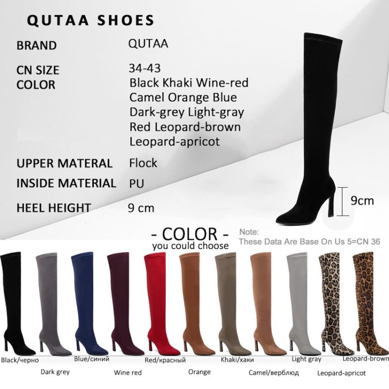 Vanessas High Heel Long Women Boots Autumn Fashion Women Shoes Sexy Pointed Toe - Image 5