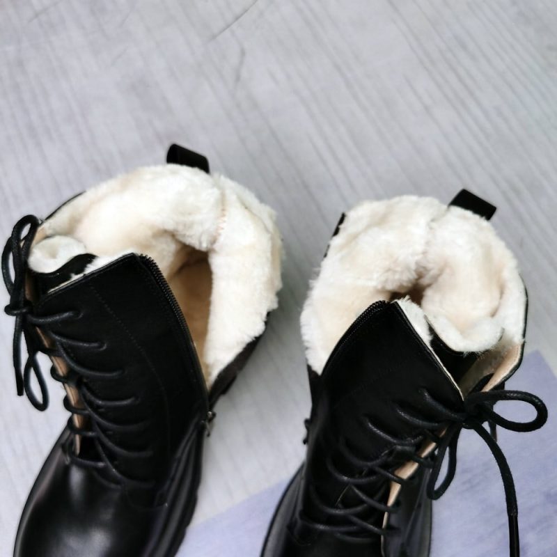 Vanessa's Women Motorcycle Boots Winter Warm Plus Plush Boots - Image 3